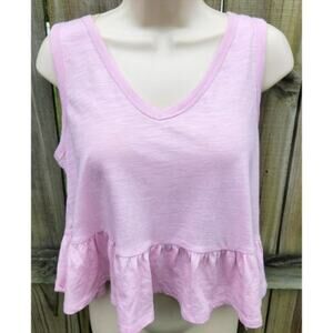 NWT Wild Fable Women's Tank Top, Size XS, Pink, V-Neck, Babydoll, 100% Cotton